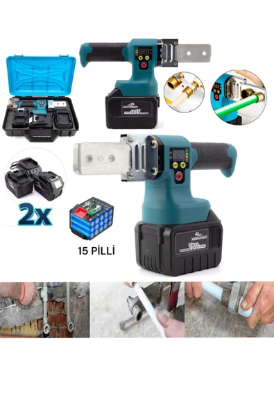 BRANZEG Pvc Boru Kaynak Makinası 230 Derece Isı Ayarlı 15 Pilli ürün görseli 1