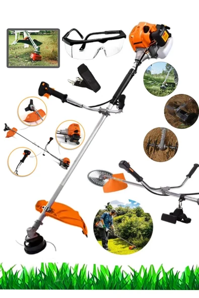 BRANZEG Benzinli Yan Tırpan Ot Çalı Biçme 4.2KWA 6 HP 9600 Dk Silindir Hacmi 52cc 40 Diş Bıçak (Testere) ürün görseli 1