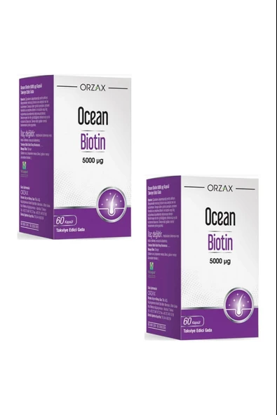 Ocean Biotin 5000 Mcg 60 Kapsül 2 Adet ürün görseli 1