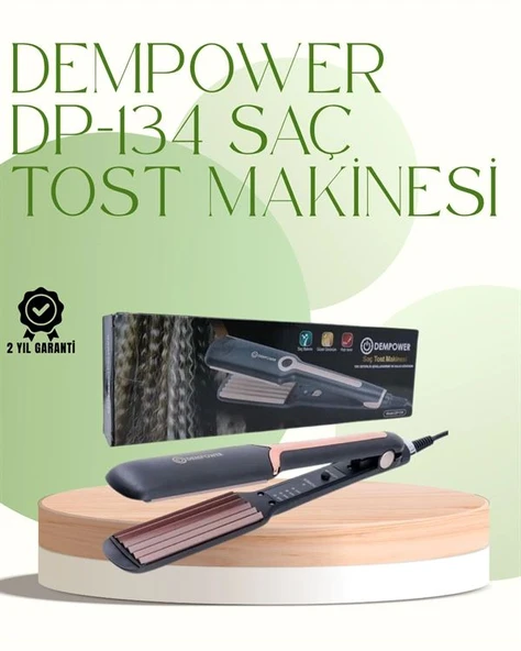 Dp-134 Saç Tost Makinesi 220°c Isı Ayarlı, 360° Dönebilen Kablo ürün görseli 1