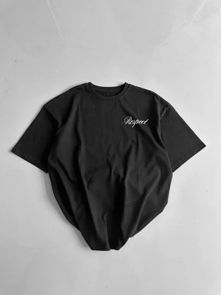 Erkek Baskılı T-Shirt Kısa Kol Bisiklet Yaka Regular Fit Yazlık Tişört - Siyah ürün görseli 1