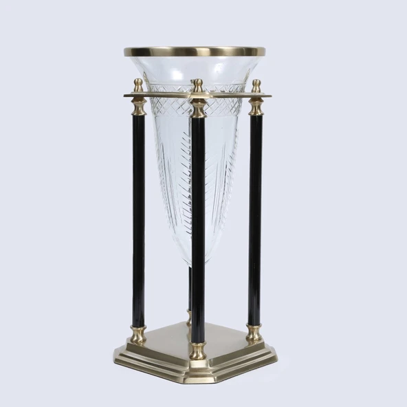 Vitale metal cam Ayaklı Vazo 20*20*43 cm ürün görseli 1