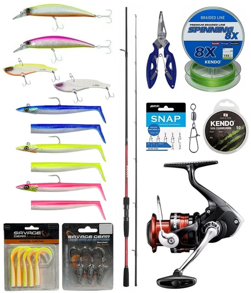 Yek Outdoor Levrek & Çipura Spin Olta Seti Shimano Kamış Sienna Spinning EVA 2,41m 10-35g 2pc&Shimano Sienna 4000 Fg Spin Makinesi ürün görseli 1