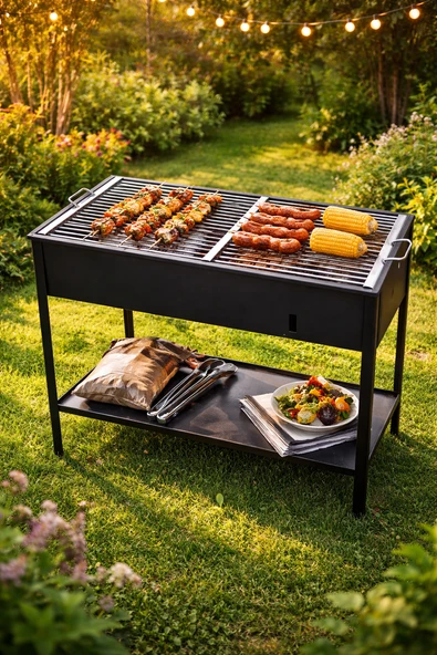 Dorello Mangal Alt Bölmesi Var Saç Mangal Kamp Mangal Kategori ürün görseli 1