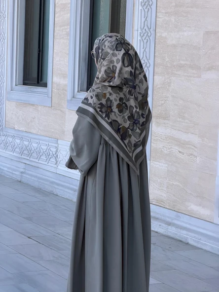 Pamuklu Soft Nazenin Desen Eşarp-Mint - Resim 7
