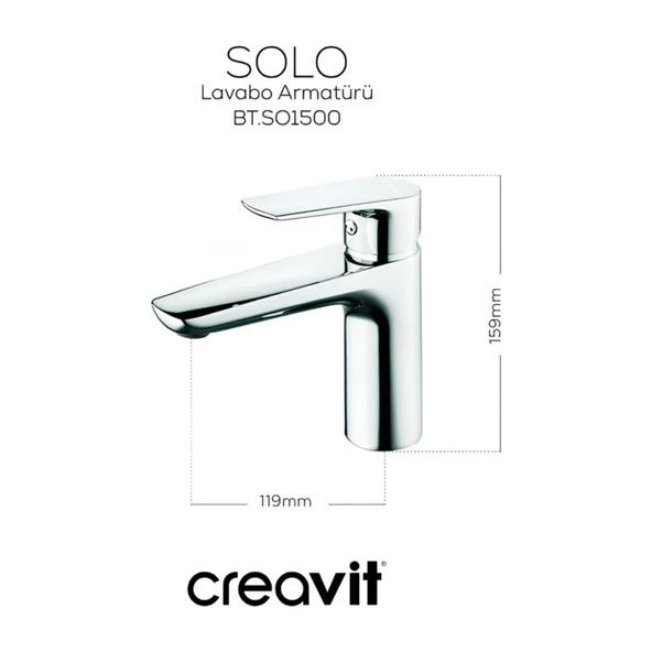 Solo Krom Lavabo Bataryası SO1500 - Resim 4
