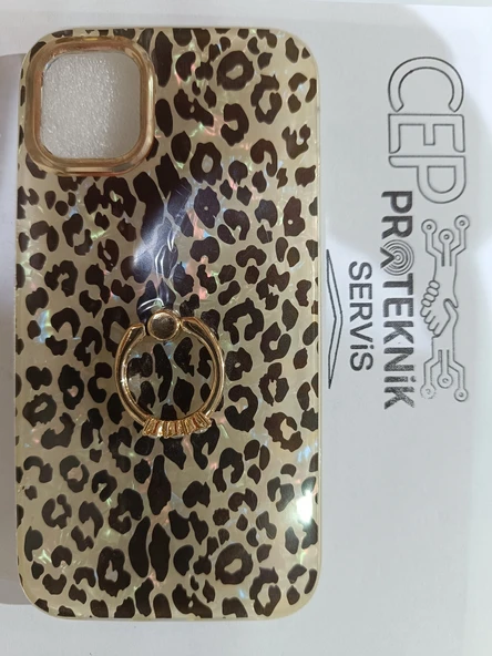 iPhone 14 leopar desenli kılıf - Resim 2