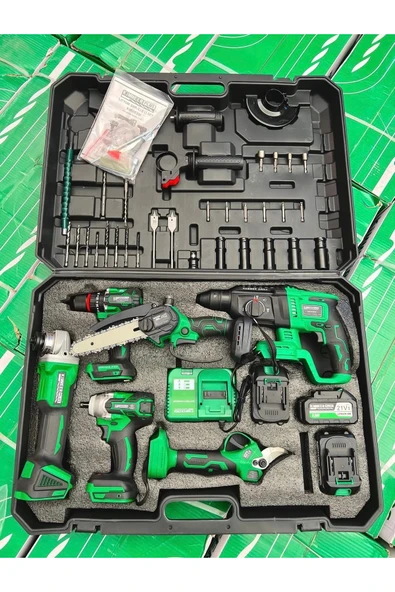 kimmeer plus 6 lı Set şarjlı matkap makas testere spiral somun sökme Hilti ürün görseli 1