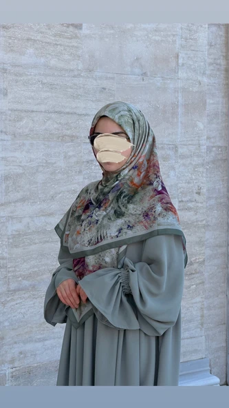 Pamuklu Soft Âlâ  Desen Eşarp-Çağla - Resim 7