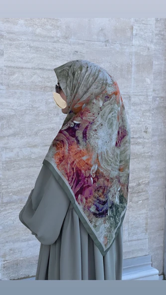 Pamuklu Soft Âlâ  Desen Eşarp-Çağla - Resim 9