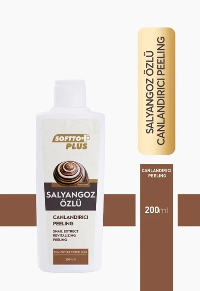 SOFTTO PLUS SALYANGOZ ÖZLÜ PEELING 200 ML ürün görseli 1