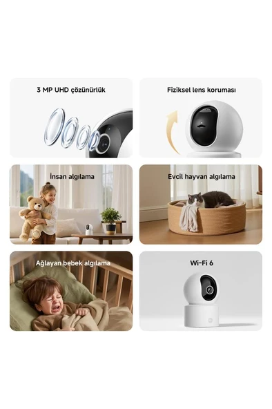 XİAOMİ SMART CAMERA C302 WHİTE - Resim 4