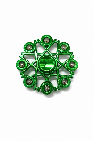 Metal Stres Çarkı Yeşil (Fidget Spinner) Dikkat Artırıcı & Rahatlatıcı Oyuncak ürün görseli 1