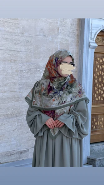 Pamuklu Soft Âlâ  Desen Eşarp-Çağla - Resim 5