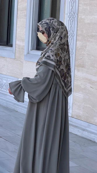 Pamuklu Soft Nazenin Desen Eşarp-Mint - Resim 8