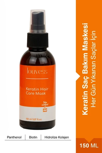 Louvess Keratin Saç Bakım Maskesi (Argan Yağı - Shea Butter - Kafein - 150 ML) ürün görseli 1