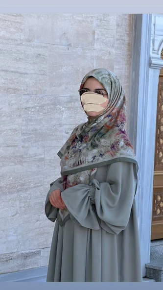 Pamuklu Soft Âlâ  Desen Eşarp-Çağla - Resim 10