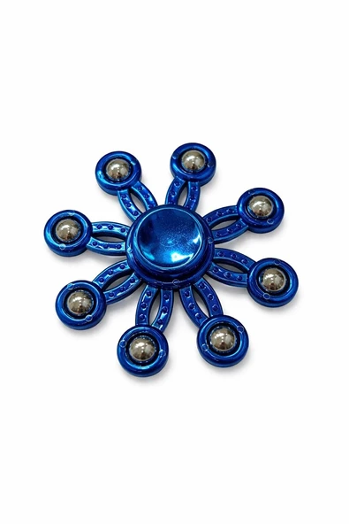 Metal Stres Çarkı Mavi (Fidget Spinner) Dikkat Artırıcı & Rahatlatıcı Oyuncak ürün görseli 1