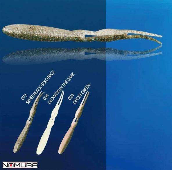 Nomura Double Taıl Worm 14cm 11.5g 6 Adet Sahte Balık  034 ürün görseli 1