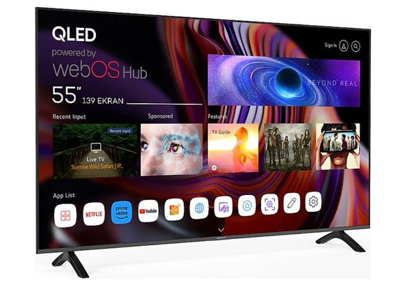 Sunny SN55QMN252 4K Ultra HD 55" 140 Ekran Uydu Alıcılı webOS Smart QLED TV ürün görseli 1