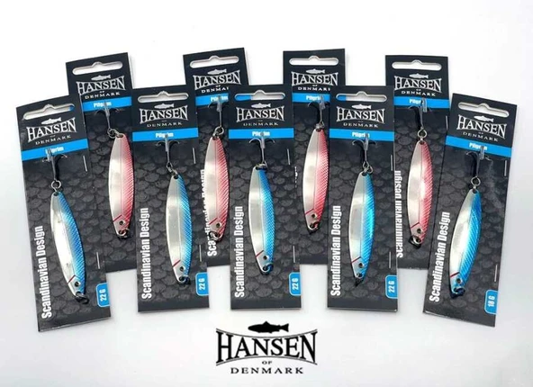 Hansen Pilgrim 8.9cm 32g Silver/Blue Kaşık - Resim 3