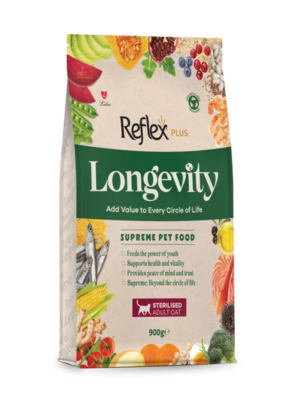 Reflex Plus Longevity Kısırlaştırılmış Yetişkin Kedi Maması 900gr ürün görseli 1