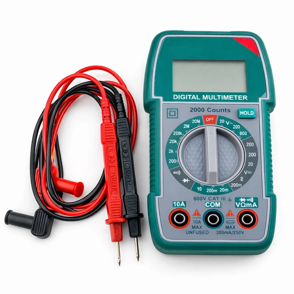 Dijital Multimetre Voltmetre Ampermetre Ohm Ölçer Elektrik Test Cihazı Profesyonel Kullanım ürün görseli 1