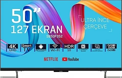 Saba SB50F352 4K Ultra HD 50" 127 Ekran Uydu Alıcılı Android Smart LED TV ürün görseli 1