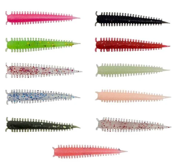 Kendo Zombie Worm Lrf Silikonu 4cm 8 Adet  Blue Glitter ürün görseli 1