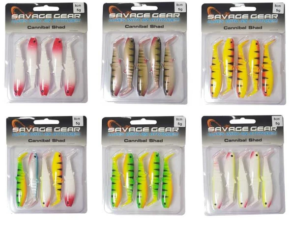 Savage gear Cannibal 8cm 5 Adet Sahte Balık  Perch ürün görseli 1