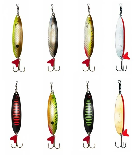 Dam Effzett Standard Spoon Slim 9.5 cm 32 gr Sinking Kaşık  Fluo Green/Black UV ürün görseli 1