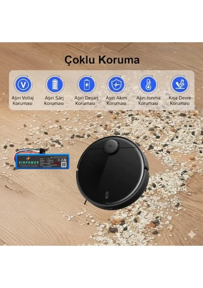 Xıaomı Mop 2 Pro + 3D robot Süpürge Batarya 5200 Mah - Resim 3