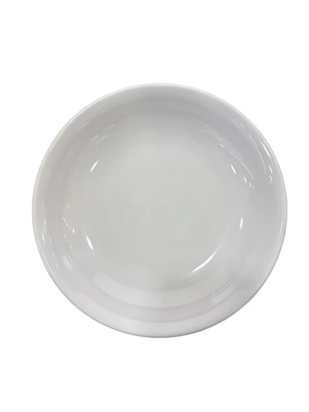 Melamin Kırılmaz Çukur Tabak Beyaz 21cm ürün görseli 1