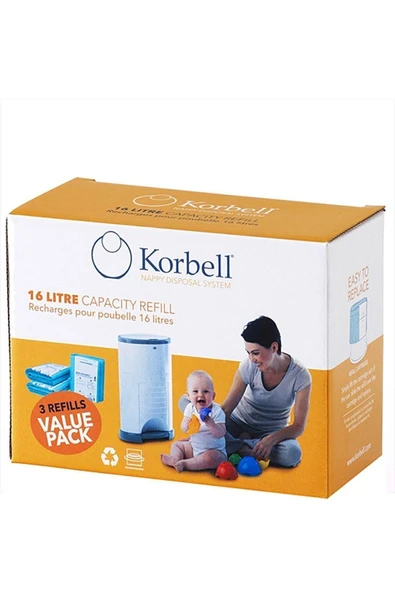 Korbel 3 Paket Bez 1485 Adet Kapasiteli Çöp Poşeti ürün görseli 1