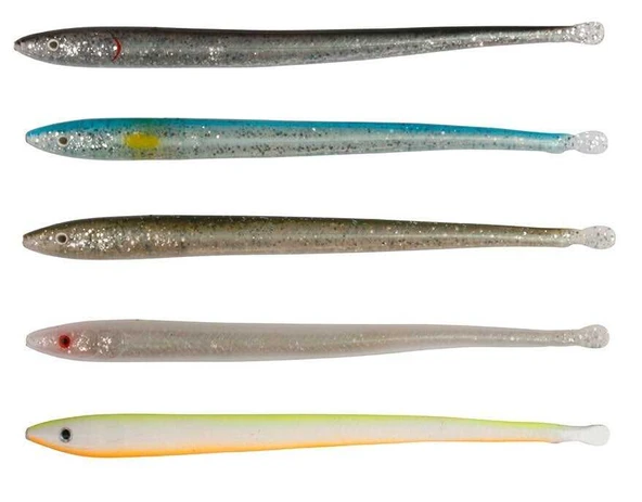 Savage gear LB Sandeel Slug 14 cm 6 Adet Sahte Balık  Dirty Silver ürün görseli 1