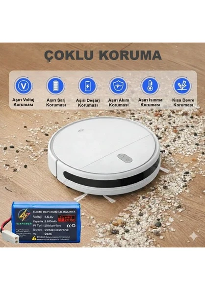 Xıaomı Mı Vacuum Mop 2 In 1 Essentıal Batarya - Normal Kapastite - Resim 3
