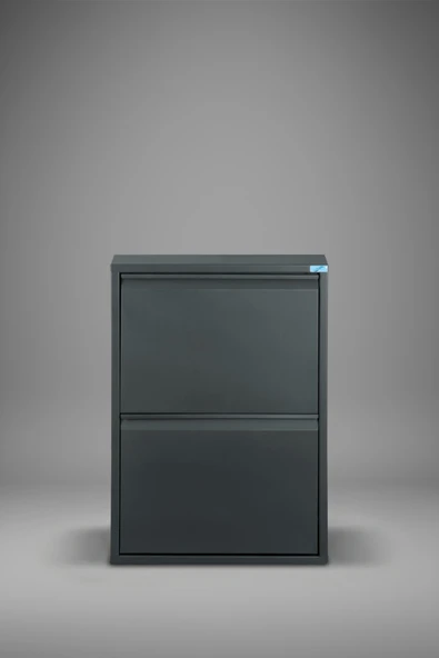 Metal Ayakkabılık 2 li Model  Antrasit - Resim 3