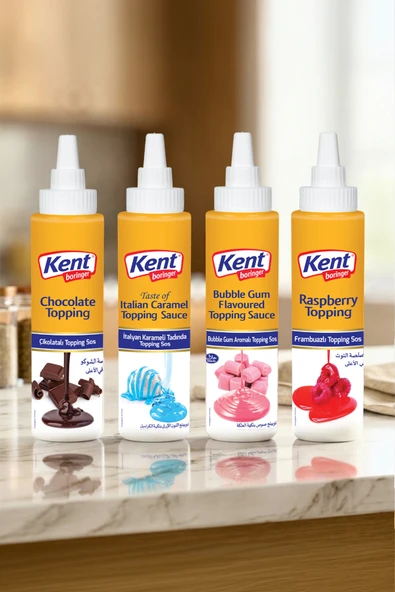 Topping Sos 4'lü Avantajlı Set (Çikolatalı-İtalyan Karamelli-BubbleGum-Frambuazlı) 300 Gr X4 ürün görseli 1