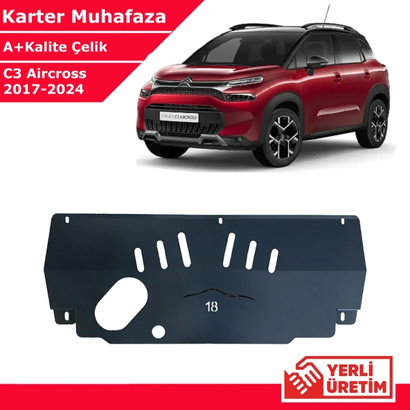 Citroen C3 Aircross 2016-2024 Çelik Karter Muhafaza Çelik Koruma Sacı A+ Kalite Yerli Üretim ürün görseli 1