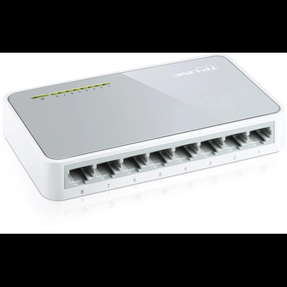TP-LINK TL-SF1008D, 8 Port, Megabit, Yönetilemez, Masaüstü Switch ürün görseli 1
