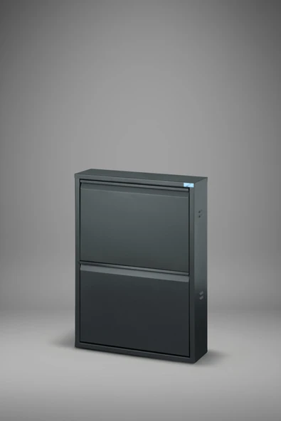 Metal Ayakkabılık 2 li Model  Antrasit - Resim 4