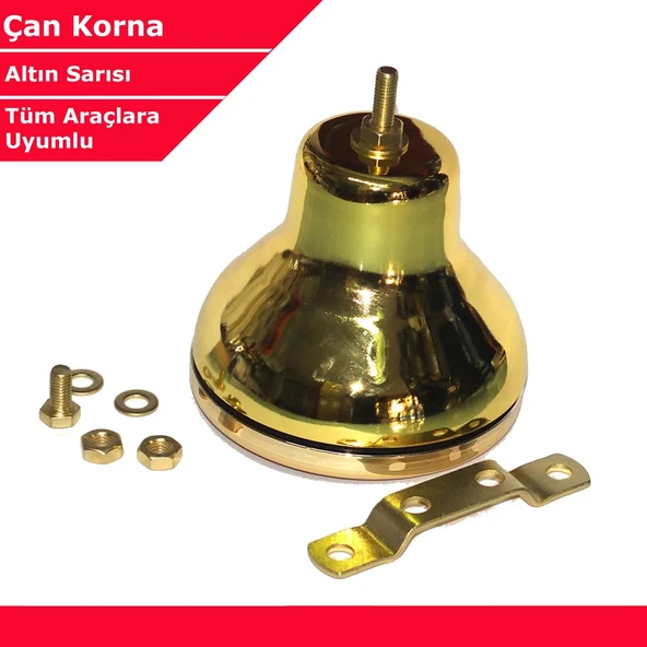 Gold Serisi Çan Tramvay Korna Tekli Krom  Röle Gerekmez  Kolay Montaj ürün görseli 1