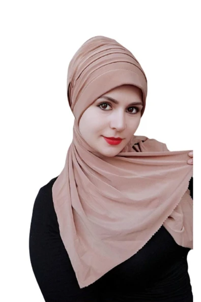 BUTİK AYVİTRİN Kadın Drapeli Modern Bone Vizon ürün görseli 1