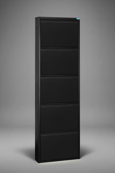Metal Ayakkabılık 5'li Model  Siyah - Resim 4
