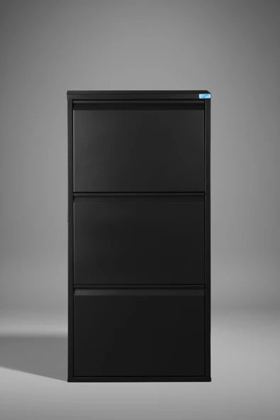Metal Ayakkabılık 3'lü Model  Siyah - Resim 3
