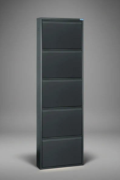 Metal Ayakkabılık 5'li Model  Antrasit - Resim 4