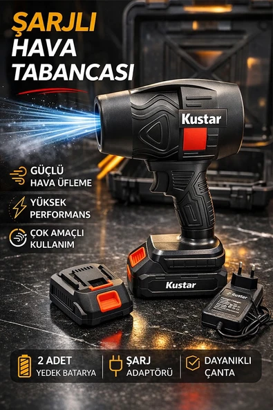 Şarjlı Hava Tabanca Elektrikli Hava Üfleyici Blower Bilgisayar & Araç Temizliği  Mangal Harlama ürün görseli 1