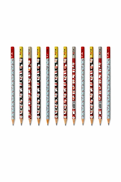 FATİH PENGUEN DESENLİ KURŞUN KALEM 12 ADET ürün görseli 1