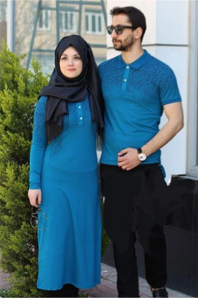 BUTİK AYVİTRİN Sevgili Kombini Çift Elbise Tişört ürün görseli 1