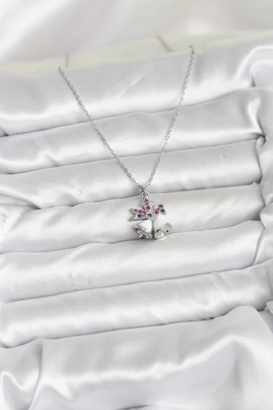 BUTİK AYVİTRİN 316L Çelik Zincir Gümüş Renk Chirtsmas Bell Model Yılbaşı Temalı Kadın Kolye ürün görseli 1